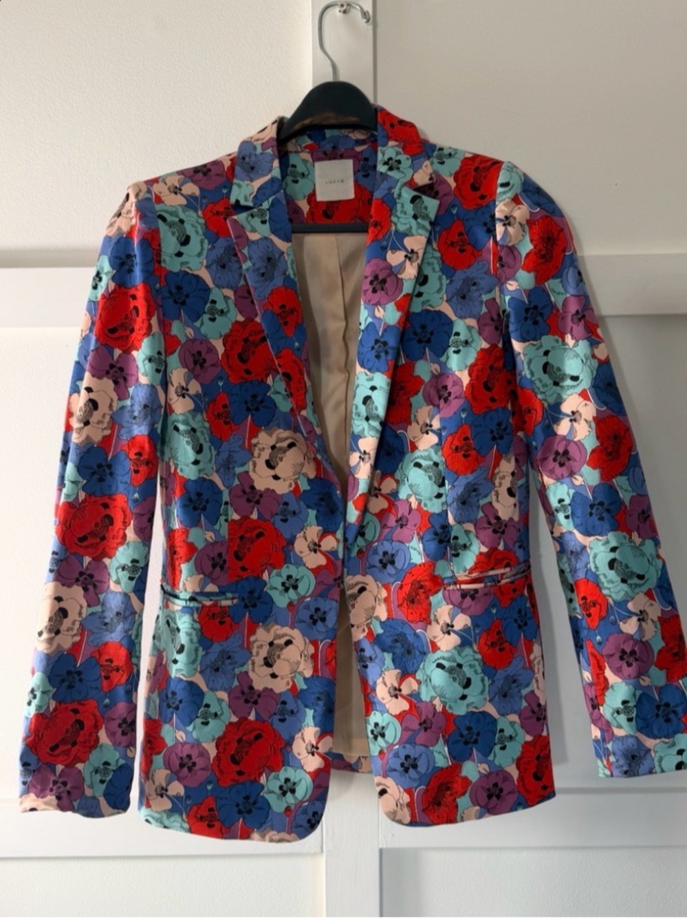 LOFT82 Floral Poppy Blazer Colourful Statement Jacket